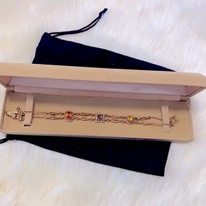 Lovely Dainty Gold Yellow Topaz Birthstone Chain Link Feminine Tennis Bracelet